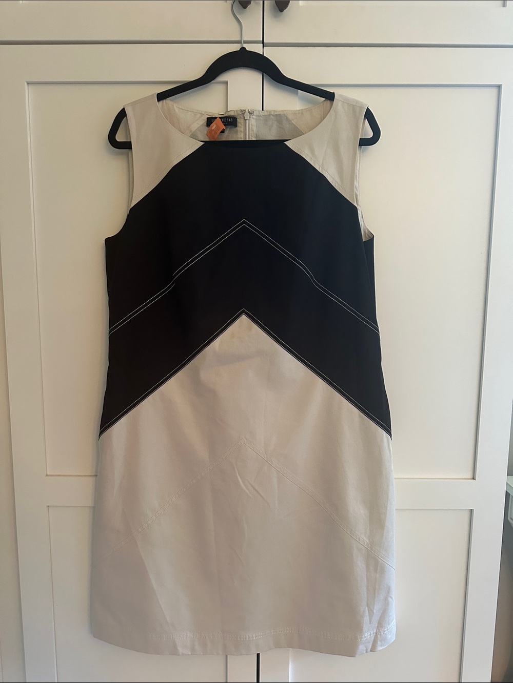 LAFAYETTE 148 NEW YORK COTTON TWO TONE DRESS.